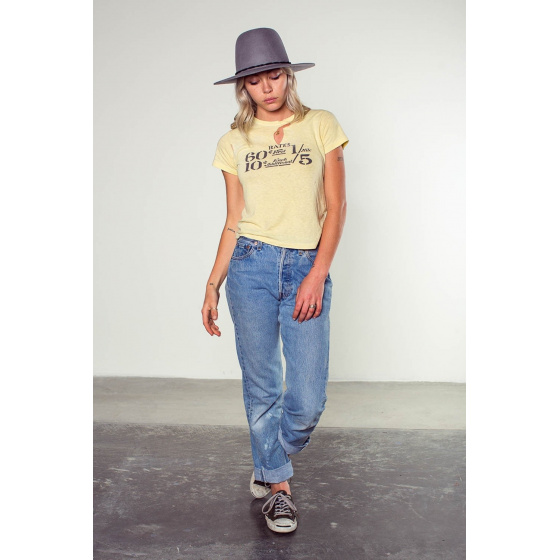 Dallas Grey Wool Felt Wide Brim Hat - Brixton