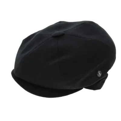 Newsboy Style Cliche Linen Cap Black - City Sport Reference: 6757 | Traclet Hat Shop