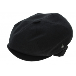 Newsboy Style Cliche Linen Cap Black - City Sport