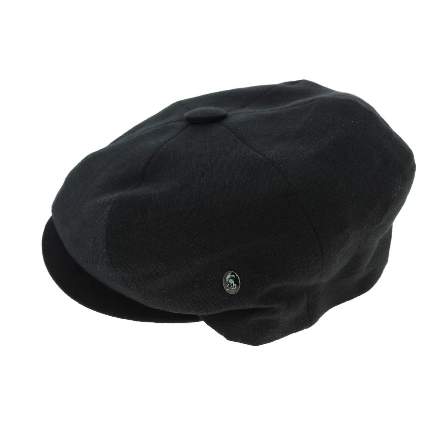 Newsboy Style Cliche Linen Cap Black - City Sport Reference: 6757 | Traclet Hat Shop