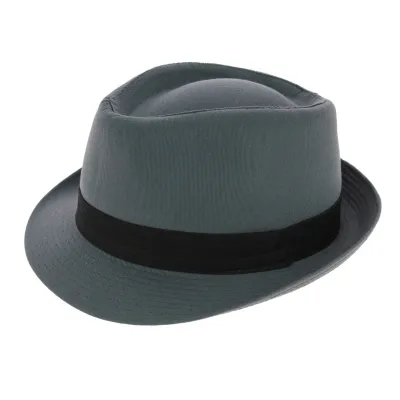 Chapeau Trilby Corleone Coton Bleu-Gris - Traclet Reference : 6774 | Chapellerie Traclet