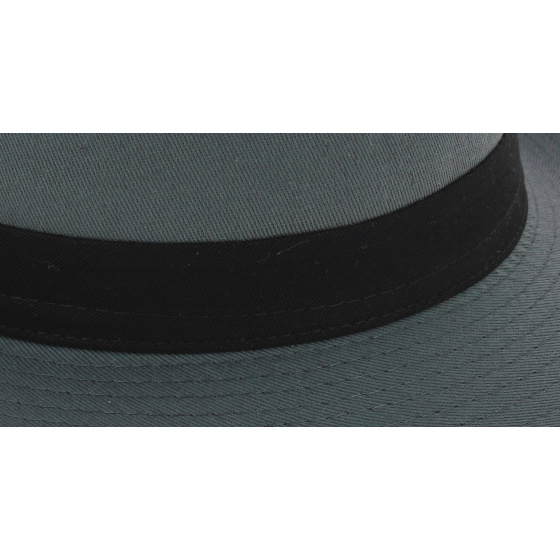 Corleone Cotton Blue-Gray Trilby Hat - Traclet