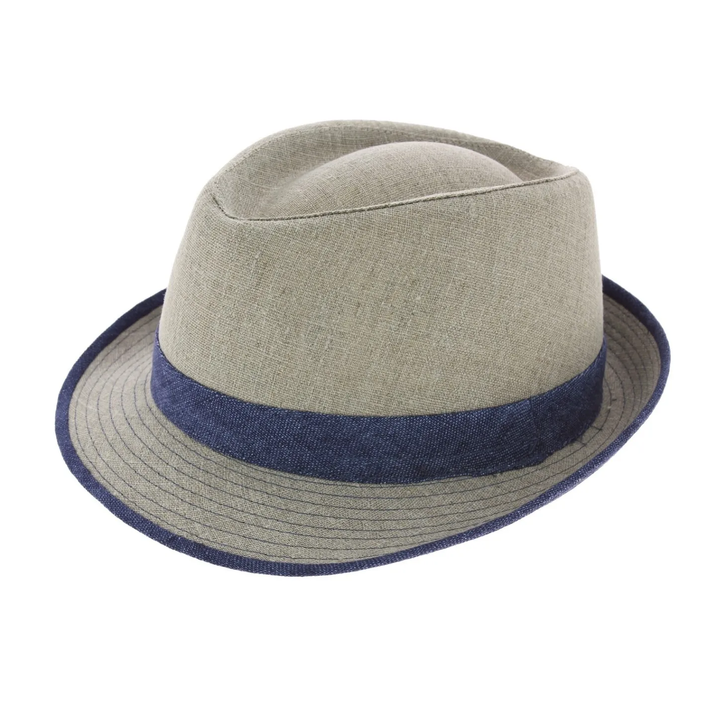 Beige Linen Trilby Hat Tropea - Traclet Reference: 6775 | Traclet Hat Shop