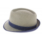 Beige Linen Trilby Hat Tropea - Traclet