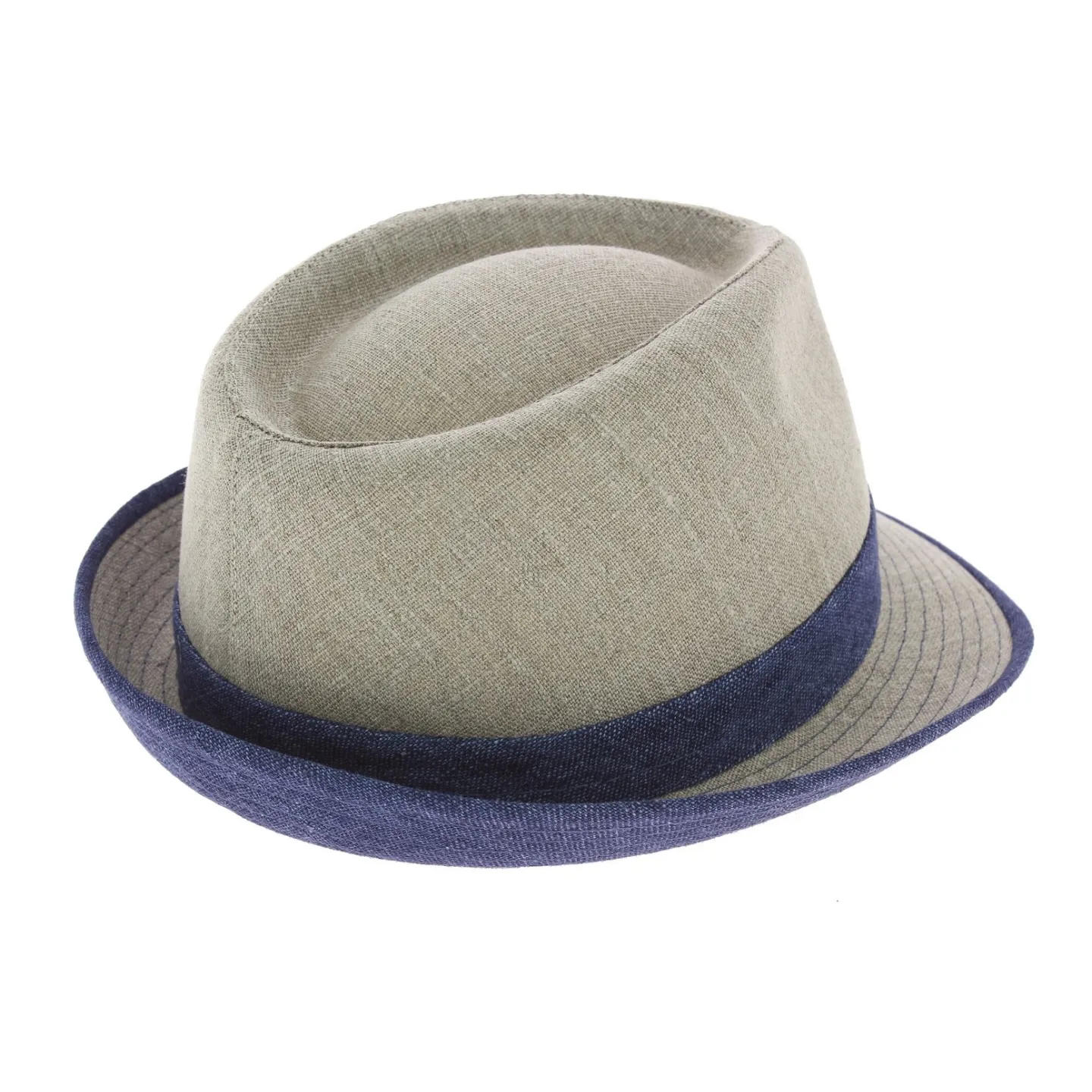 Beige Linen Trilby Hat Tropea - Traclet Reference: 6775 | Traclet Hat Shop