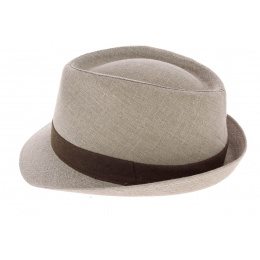 Chapeau Trilby Pergole Lin Beige - Traclet