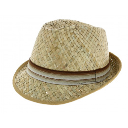 Carpinetto Kids Straw Trilby Hat - Traclet