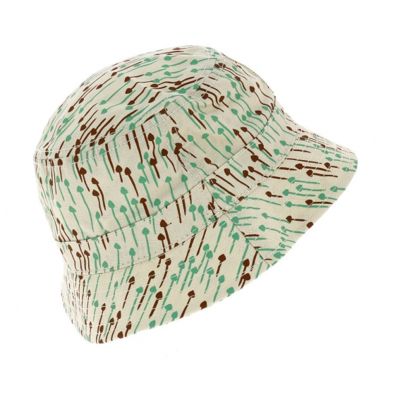 Beige Cotton Rain Shroom Bucket Hat - Official