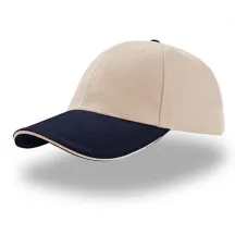 Beige and navy baseball cap - cap store Reference: 6816 | Chapellerie Traclet