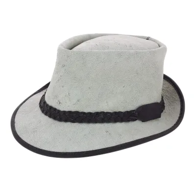Chapeau Trilby Fitzroy Cuir Gris - Traclet Reference : 6827 | Chapellerie Traclet