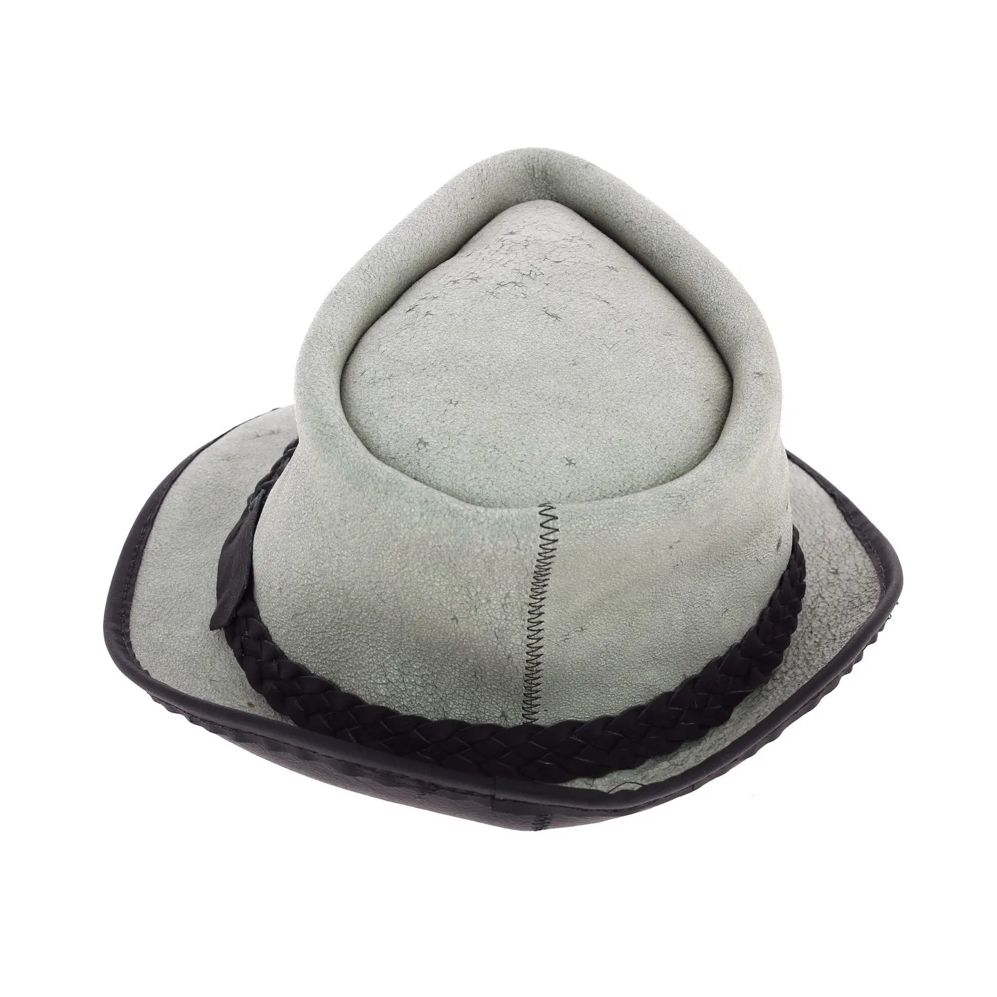 Chapeau Trilby Fitzroy Cuir Gris - Traclet Reference : 6827 | Chapellerie Traclet