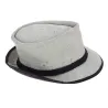 Chapeau Trilby Fitzroy Cuir Gris - Traclet Reference : 6827 | Chapellerie Traclet