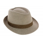 Monfortino Beige Linen Trilby Hat - Traclet
