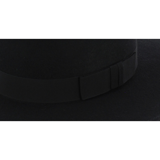 Seville Black Wool Felt Hat - Traclet