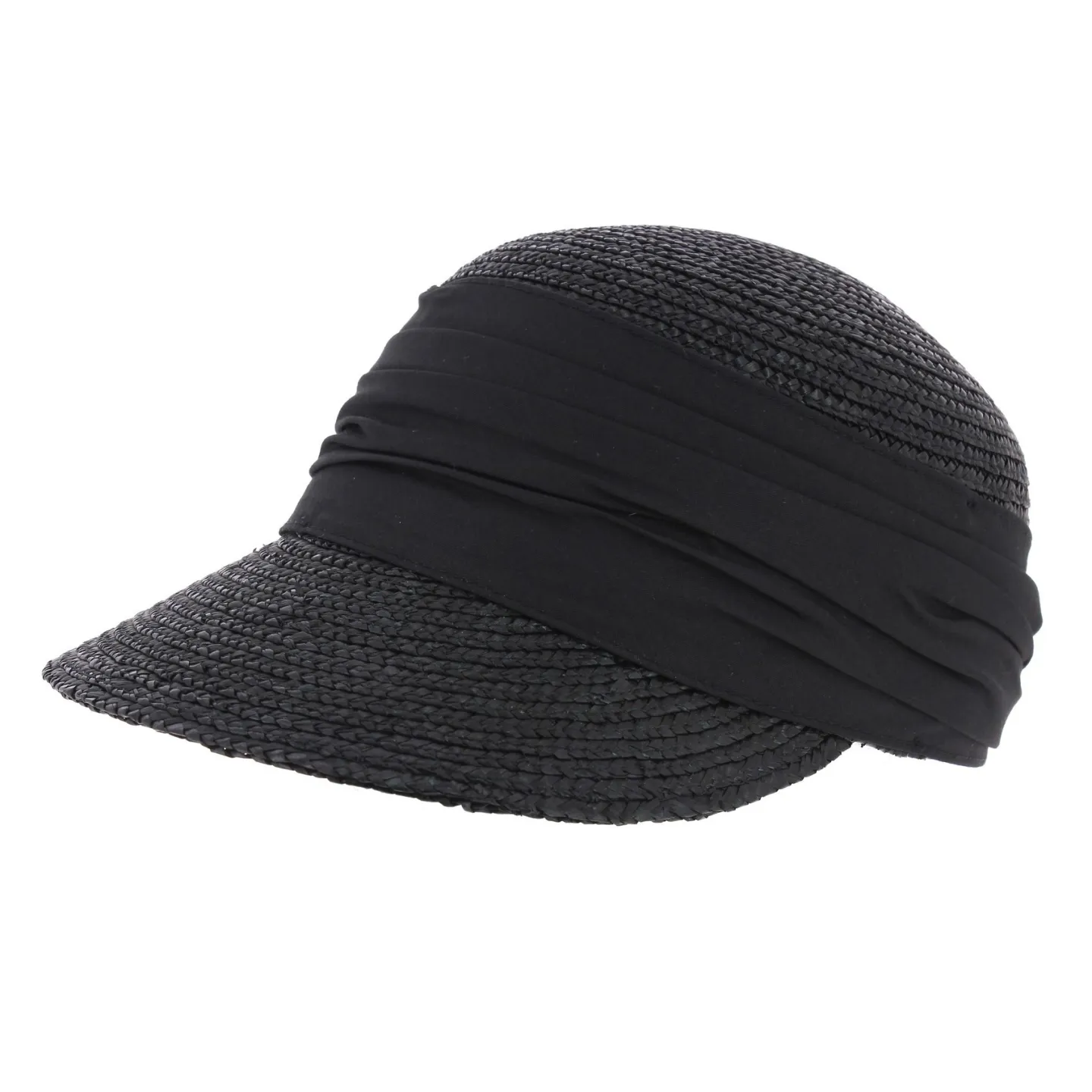 Black Natural Straw Cap - Seeberger Reference: 6831 | Chapellerie Traclet