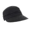 Casquette Paille Naturelle Noir - Seeberger Reference : 6831 | Chapellerie Traclet