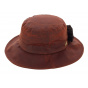 Waterproof Waxed Cotton Bucket Hat Rust - Herman