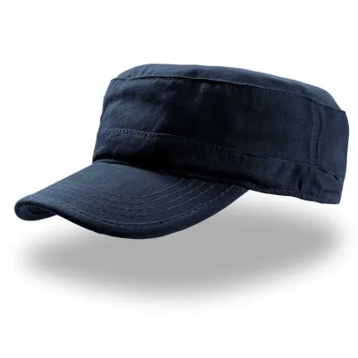 casquette cubaine en coton uni marine Reference : 6852 | Chapellerie Traclet