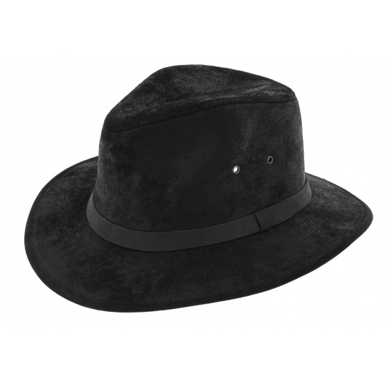 chapeau traveller cuir noir