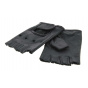 Black Leather Fingerless Gloves