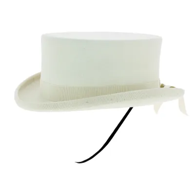 White Fur Felt Amazon Hat - Guerra 1855 Reference: 6860 | Traclet Hat Shop