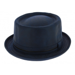 Davis Blue Porkpie Hat - Aussie Apparel