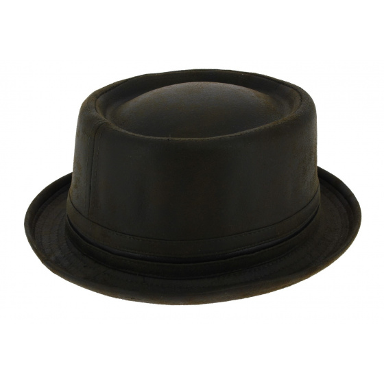Brown Mike Porkpie Hat - Aussie Apparel Brown Mike Porkpie Hat - Aussie Apparel