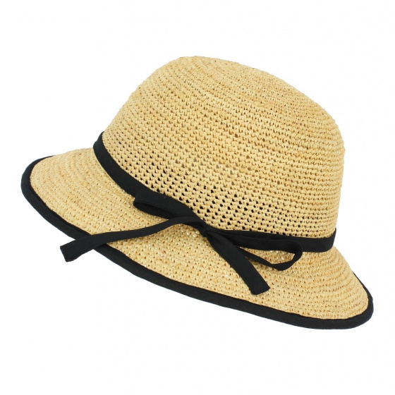 Raffia Cloche Hat - Natural