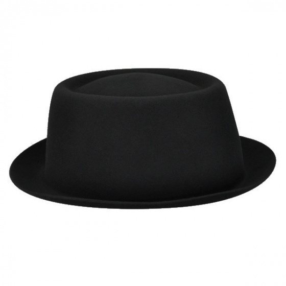 Chapeau PorkPie Crowe Feutre Laine Noir - Bailey Chapeau PorkPie Crowe Feutre Laine Noir - Bailey