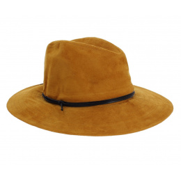 Chapeau traveller suédine turquoise - Rigon Headwear