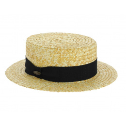 Canotier Paille Naturelle double épaisseur - Fléchet