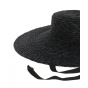 Black straw floppy hat - Saint-Tropez