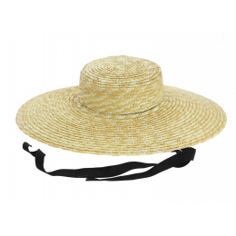 Natural Straw Wide-Brimmed Hat - Saint-Tropez