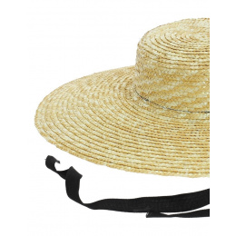 Capeline paille noire - Saint-Tropez