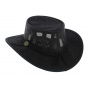 Black Foldaway Cooler Australian Hat - Barmah
