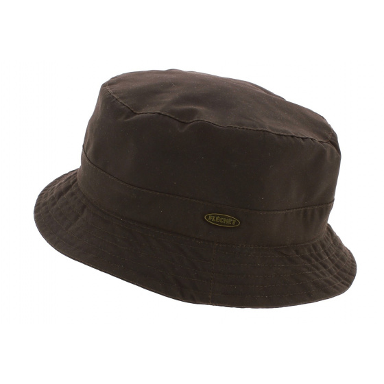 Brown Waxed Cotton Park Bucket Hat - Flechet