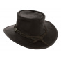 Traveller Hat Brown Leather - Ayers Rock