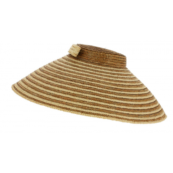 Wulan Two-Tone Straw Chinese Hat - Traclet Wulan Two-Tone Straw Chinese Hat - Traclet