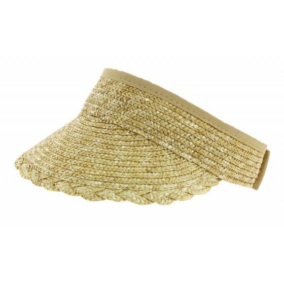 natural straw visor hat