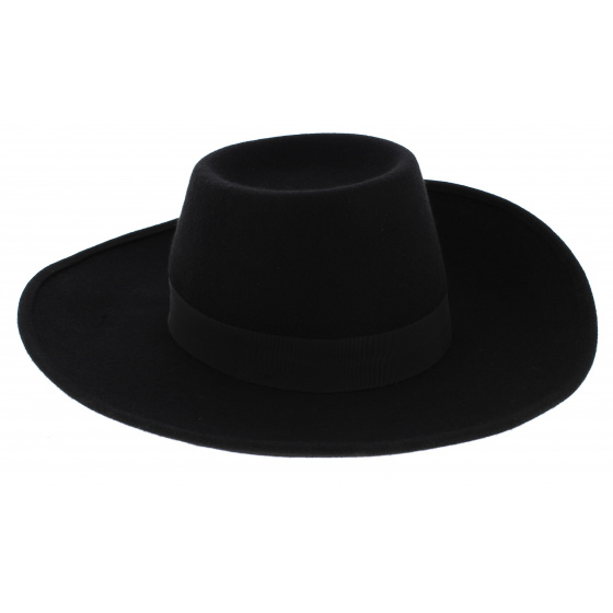 Chapeau Mousquetaire Feutre Noir - Traclet
