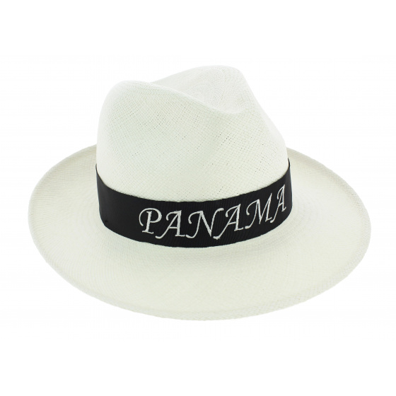 Roca Brava Panama Fedora Hat with Embroidered Ribbon - Traclet
