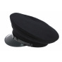 Black Wool Chauffeur Cap - Traclet