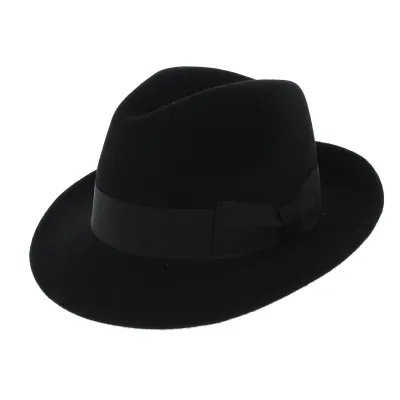 Chapeau Trilby Costello Feutre Laine Noir - Traclet Reference : 6986 | Chapellerie Traclet