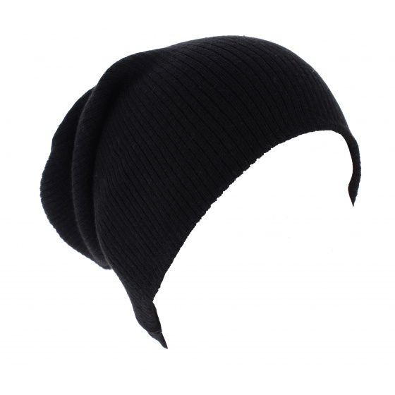 Bonnet Oversize Acrylique Noir - Beechfield Bonnet Oversize Acrylique Noir - Beechfield