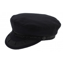 Black Wool & Nylon Sailor Cap - Aegean