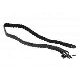 Black leather hat band - Aussie Apparel