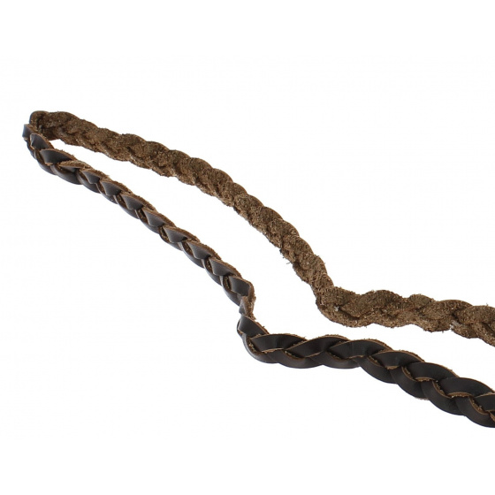 Brown leather hat band - Aussie Apparel