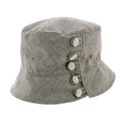 Grey Linen Jane Bucket Hat - Olney Reference: 7021 | Traclet Hat Shop