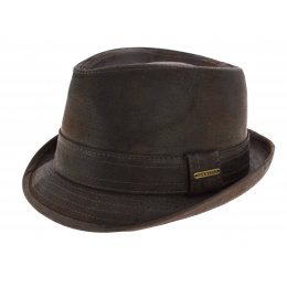 trilby leather hat