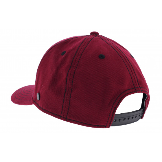Burgundy California Brushed Twill Snapback Cap - Stetson